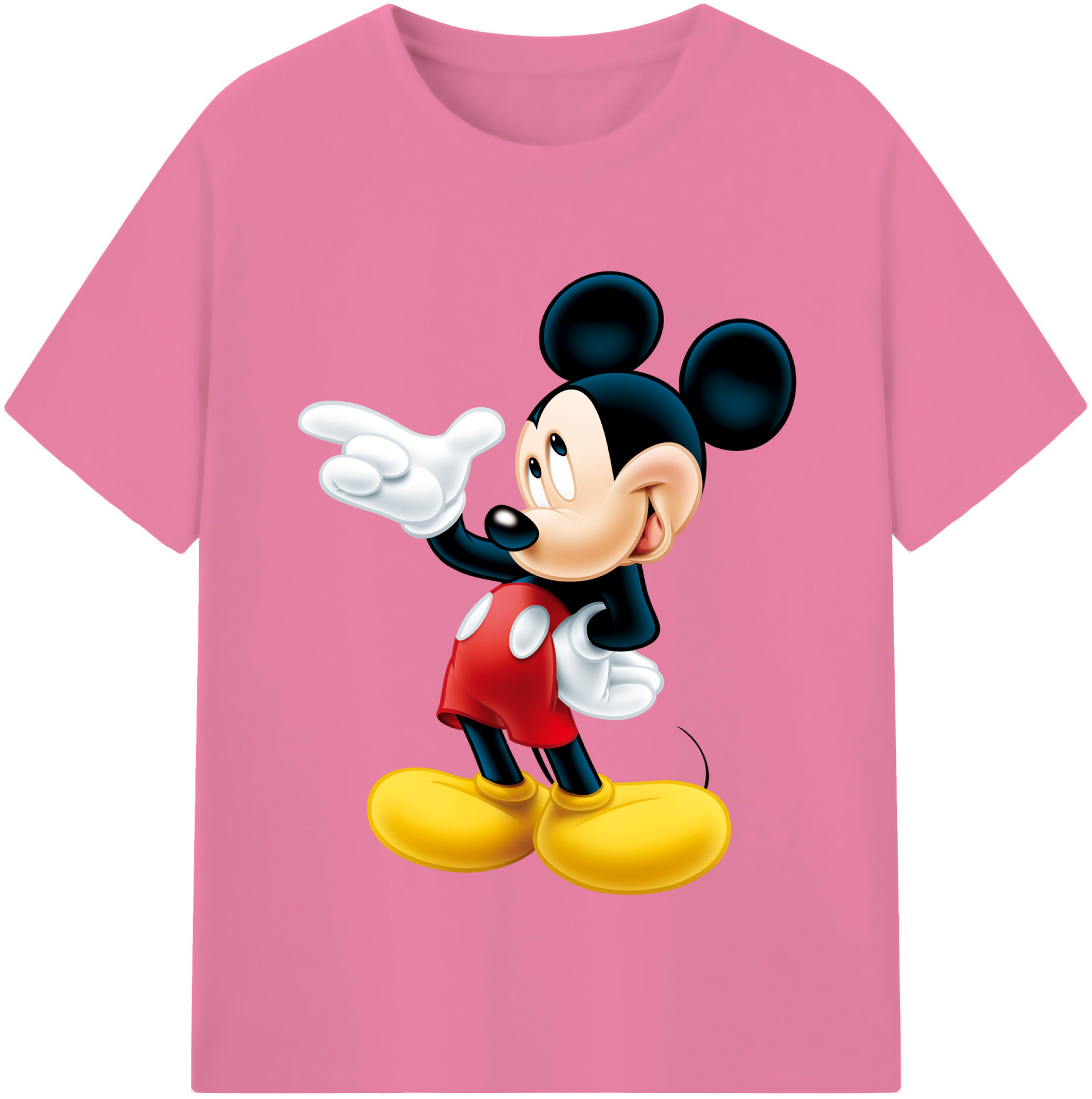 （画像用） ミッキーマウス Mickey Mouse 綿100％半袖Tシャツ（フロントプリント）